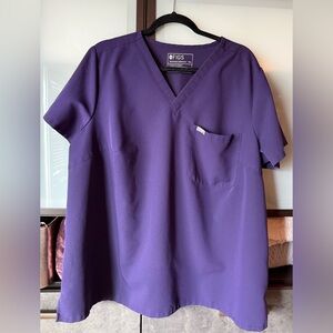 Figs Purple Jam One Pocket Scrub Top 3XL